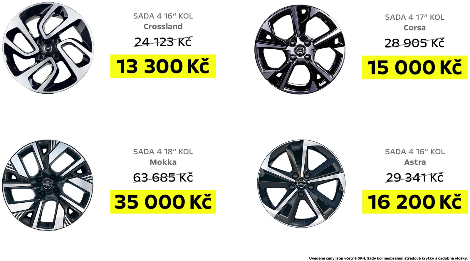 Originální kola Opel se slevou 30 %. Akční cena na kola Opel
