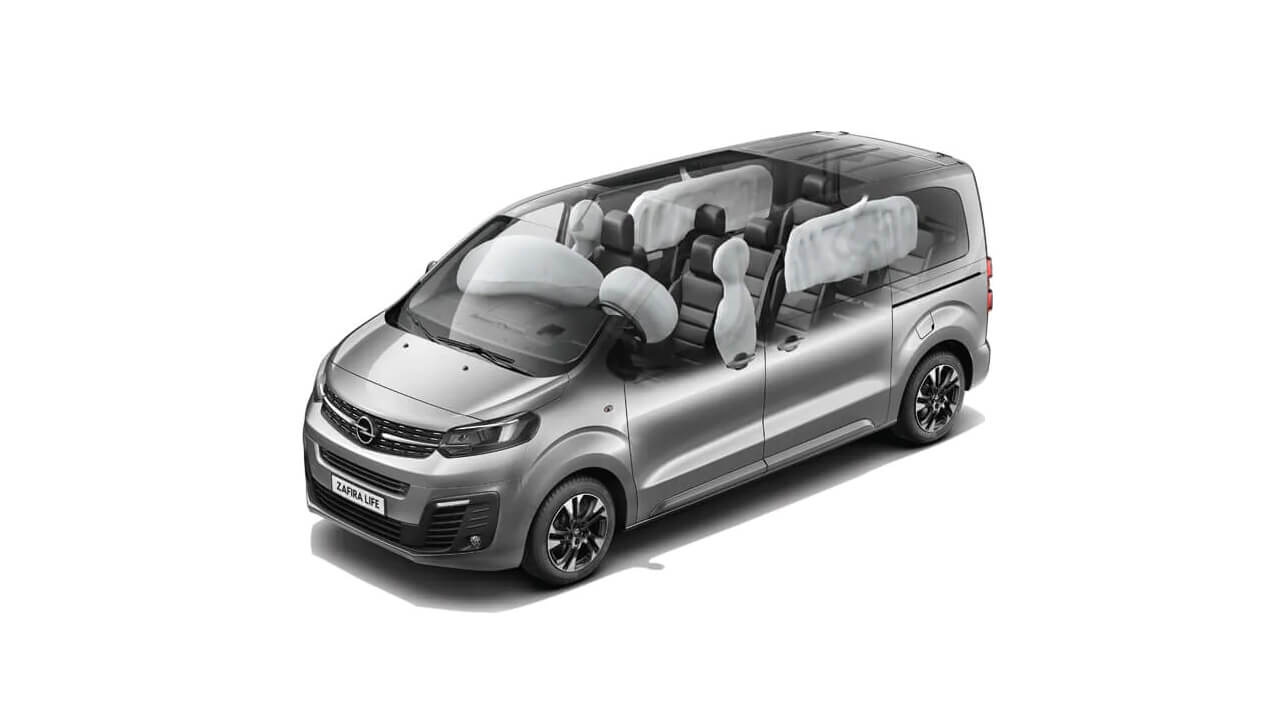 Opel Zafira Electric - Bezpečnost - Bezpečí a airbagy Opel Zafira Electric